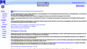 What Cyberpresent.de website looked like in 2018 (5 years ago)