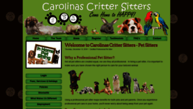 What Carolinascrittersitters.com website looked like in 2018 (5 years ago)