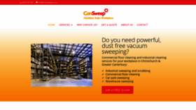 What Cansweep.co.nz website looked like in 2018 (5 years ago)