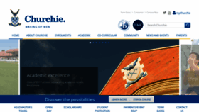 What Churchie.com.au website looked like in 2018 (7 years ago)