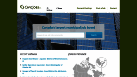 What Civicjobs.ca website looked like in 2018 (5 years ago)