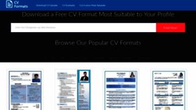 What Cvformats.in website looked like in 2018 (5 years ago)
