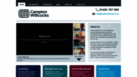 What Campionwillcocks.co.uk website looked like in 2018 (5 years ago)
