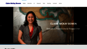 What Clairemckaybowen.com website looked like in 2018 (5 years ago)