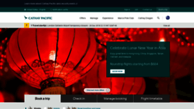 What Cathaypacific.com website looked like in 2018 (5 years ago)