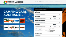 What Camping-cars-australie.com website looked like in 2018 (5 years ago)
