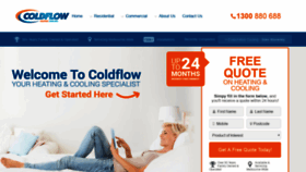 What Coldflow.net.au website looked like in 2018 (5 years ago)