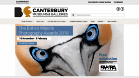 What Canterburymuseums.co.uk website looked like in 2018 (5 years ago)