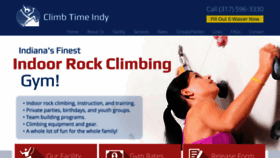 What Climbtimeindy.com website looked like in 2018 (5 years ago)