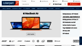 What Cyberport.at website looked like in 2018 (6 years ago)