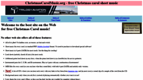 What Christmascarolmusic.org website looked like in 2018 (5 years ago)