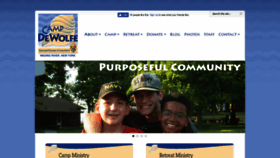 What Campdewolfe.org website looked like in 2018 (5 years ago)
