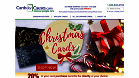 What Cardsforcauses.com website looked like in 2018 (5 years ago)