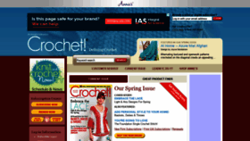 What Crochetmagazine.com website looked like in 2018 (5 years ago)
