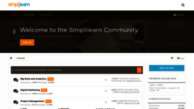 What Community.simplilearn.com website looked like in 2018 (5 years ago)
