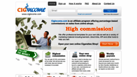 What Cigincome.com website looked like in 2018 (5 years ago)