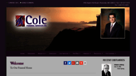 What Colefuneral.com website looked like in 2018 (5 years ago)