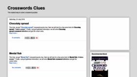 What Crosswordsclues.blogspot.com website looked like in 2018 (5 years ago)