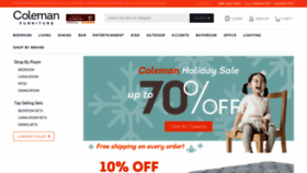 What Colemanfurniture.com website looked like in 2019 (5 years ago)