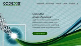 What Codexis.com website looked like in 2019 (5 years ago)