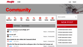 What Community.ruijienetworks.com website looked like in 2019 (5 years ago)