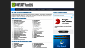 What Contactnumbersph.com website looked like in 2019 (5 years ago)