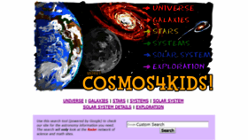 What Cosmos4kids.com website looked like in 2019 (5 years ago)