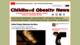 What Childhoodobesitynews.com website looked like in 2019 (5 years ago)