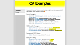 What Csharp-examples.net website looked like in 2019 (5 years ago)