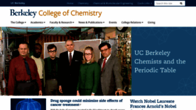 What Chemistry.berkeley.edu website looked like in 2019 (5 years ago)