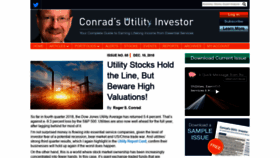 What Conradsutilityinvestor.com website looked like in 2019 (5 years ago)