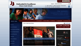 What Cherrycreekschools.org website looked like in 2019 (7 years ago)
