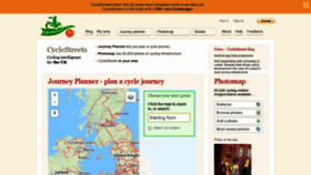 What Cyclestreets.org website looked like in 2019 (5 years ago)