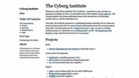 What Cyborginstitute.org website looked like in 2019 (6 years ago)