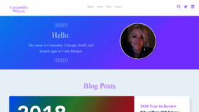 What Cassandrawilcox.me website looked like in 2019 (5 years ago)