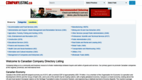 What Companylisting.ca website looked like in 2019 (5 years ago)