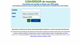 What Conversormonedas.com website looked like in 2019 (5 years ago)