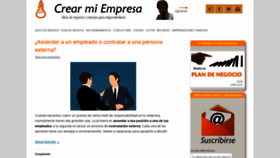 What Crearmiempresa.es website looked like in 2019 (5 years ago)
