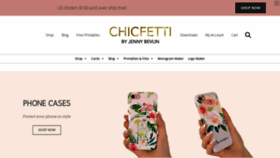 What Chicfetti.com website looked like in 2019 (5 years ago)