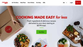 What Chefsplate.com website looked like in 2019 (5 years ago)