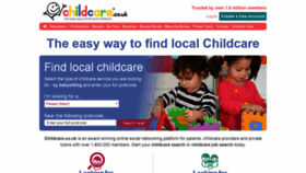 What Childcare.co.uk website looked like in 2019 (5 years ago)