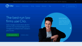 What Clio.com website looked like in 2019 (5 years ago)
