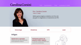What Carolinacorsini.com.br website looked like in 2019 (5 years ago)