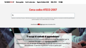 What Codiceateco.it website looked like in 2019 (5 years ago)