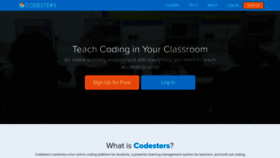 What Codesters.com website looked like in 2019 (5 years ago)