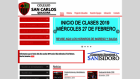 What Colegiosancarlosquilicura.cl website looked like in 2019 (5 years ago)