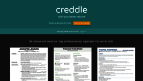 What Creddle.io website looked like in 2019 (5 years ago)