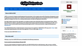 What Caipsnotes.com website looked like in 2019 (5 years ago)