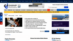 What Caclubindia.com website looked like in 2019 (6 years ago)