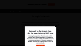 What Cakewalk.com website looked like in 2019 (5 years ago)